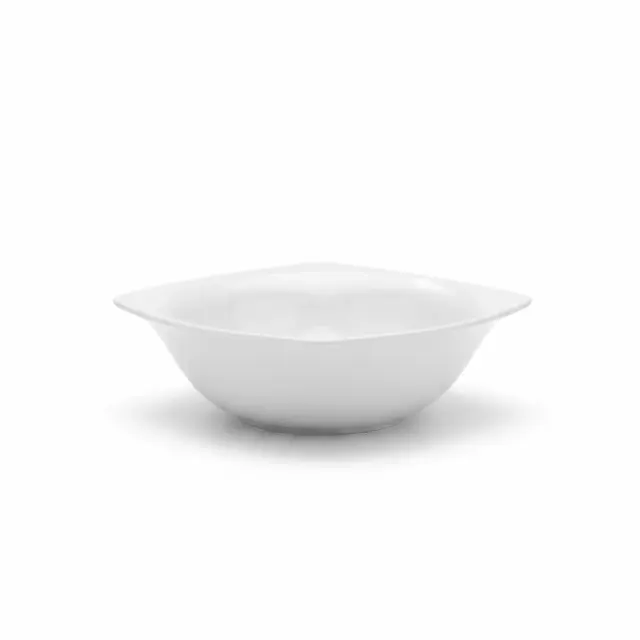 Dynasty Melamine Square Bowl White 18×6 cm