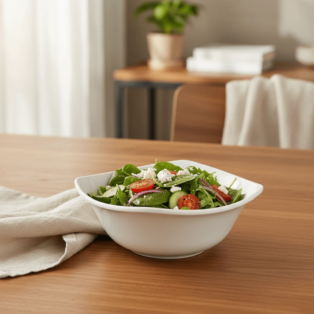 Dynasty Melamine Square Bowl – White – 13.5 × 5 cm — image 5