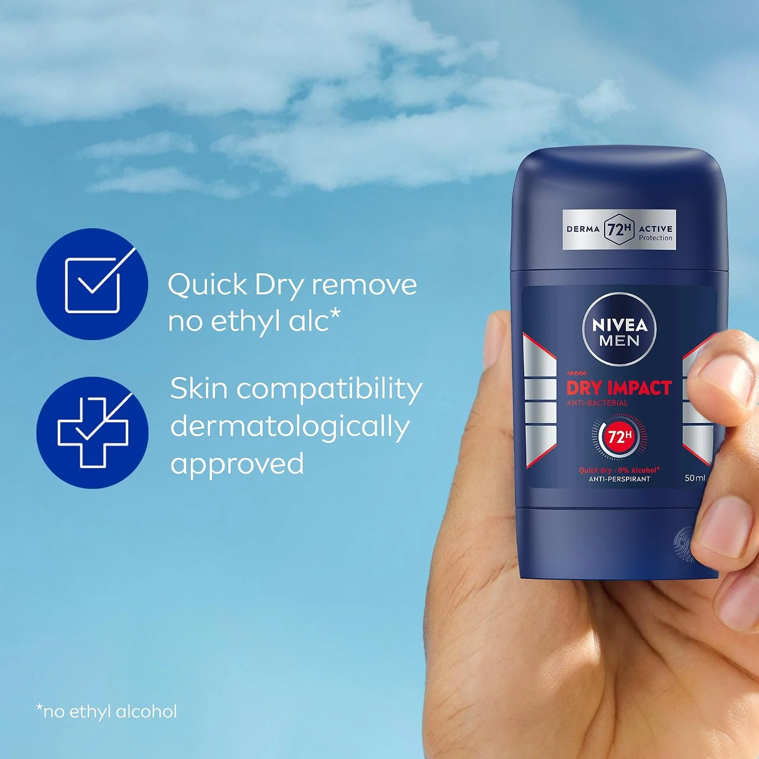 Nivea Men Dry Impact Anti-Perspirant Stick 50ml — image 3