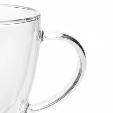 Cuisine Art Double Wall Glass Cup & Saucer Set – 180ml | Pack of 2 — image 2