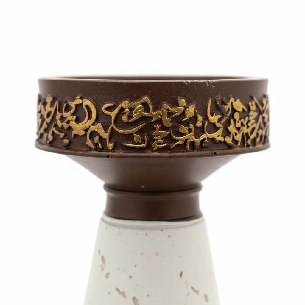 Cream & Brown Chalk Incense Burner - 9×6.5 cm — image 3