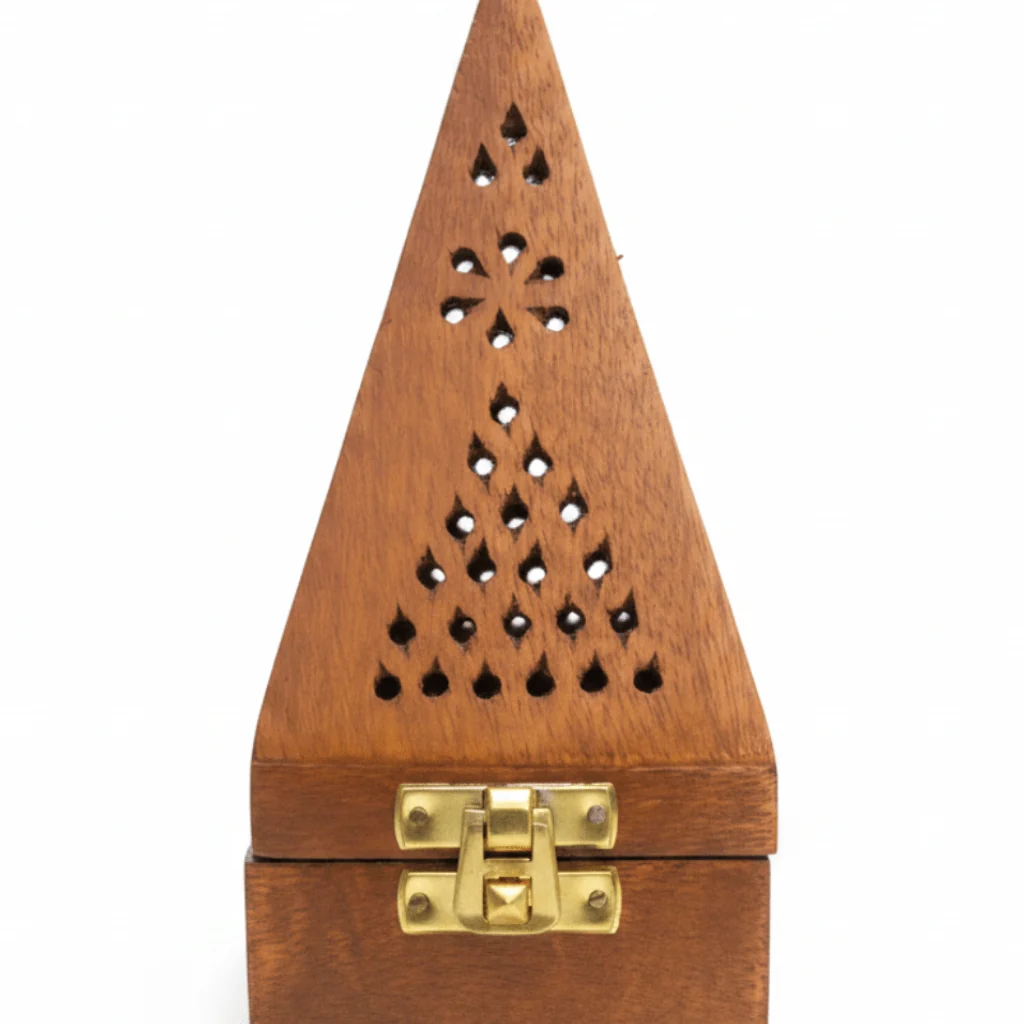 Wooden Pyramid Incense Burner Box  - 18×8 cm — image 2
