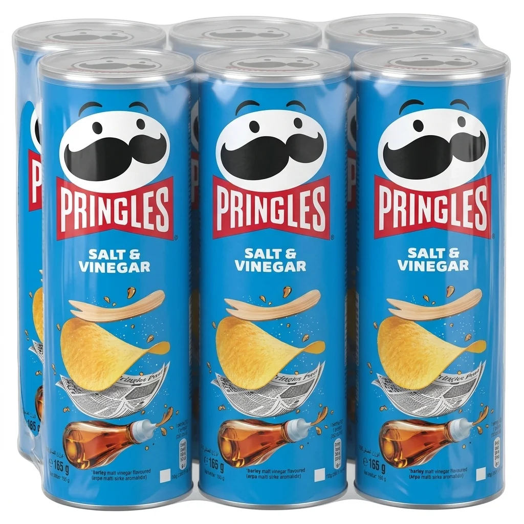 Pringles بنكهة الملح والخل - رقائق بطاطس - 165gm — image 9