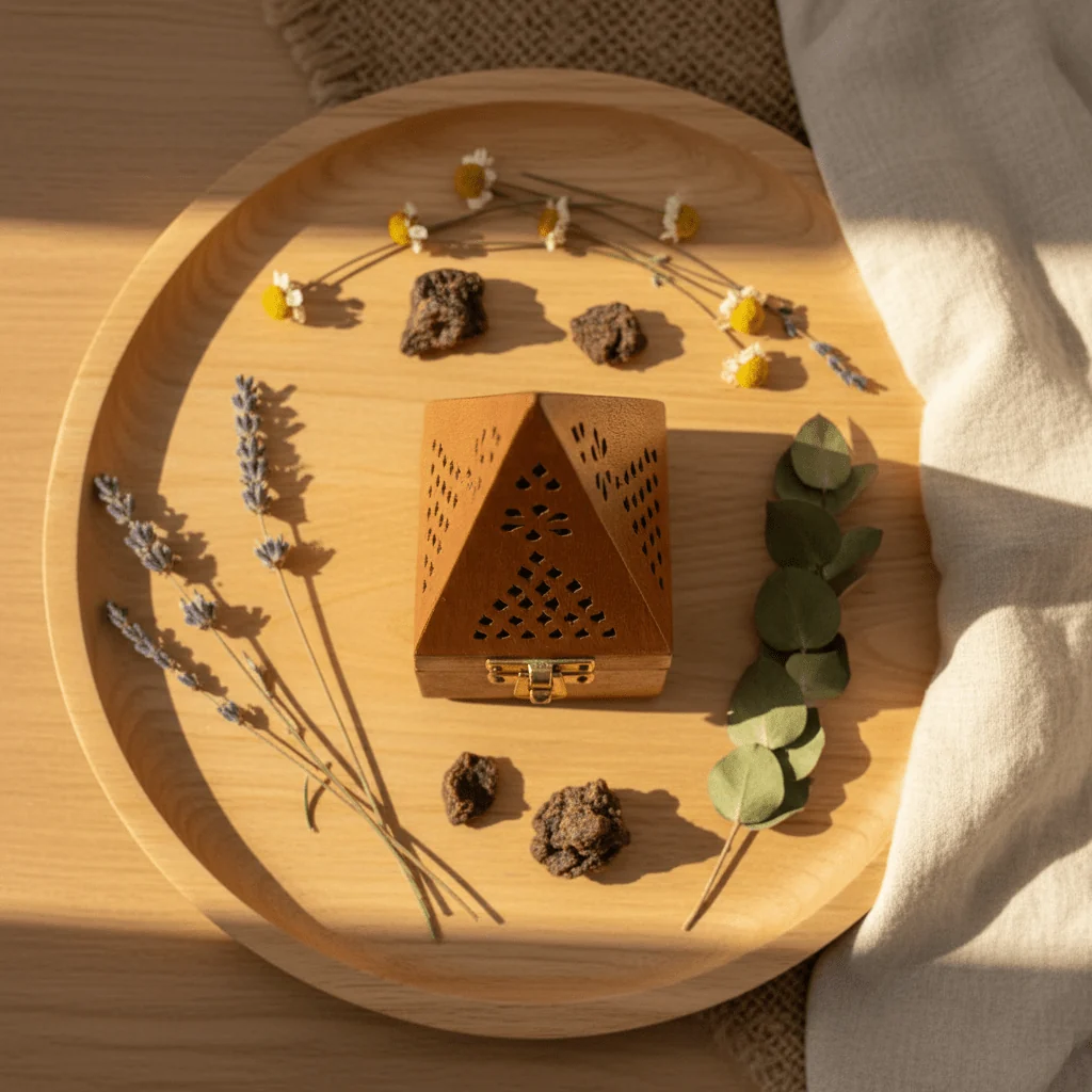 Wooden Pyramid Incense Burner Box  - 18×8 cm — image 4