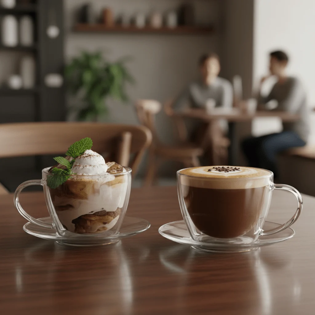 Cuisine Art Double Wall Glass Cup & Saucer Set – 180ml | Pack of 2 — image 4