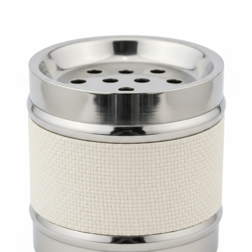 Silver & Cream Steel Incense Burner - 18cm — image 2
