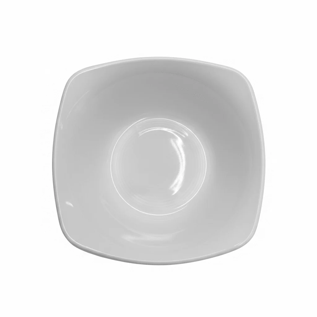Dynasty Melamine Square Bowl – White – 11×5 cm — image 3