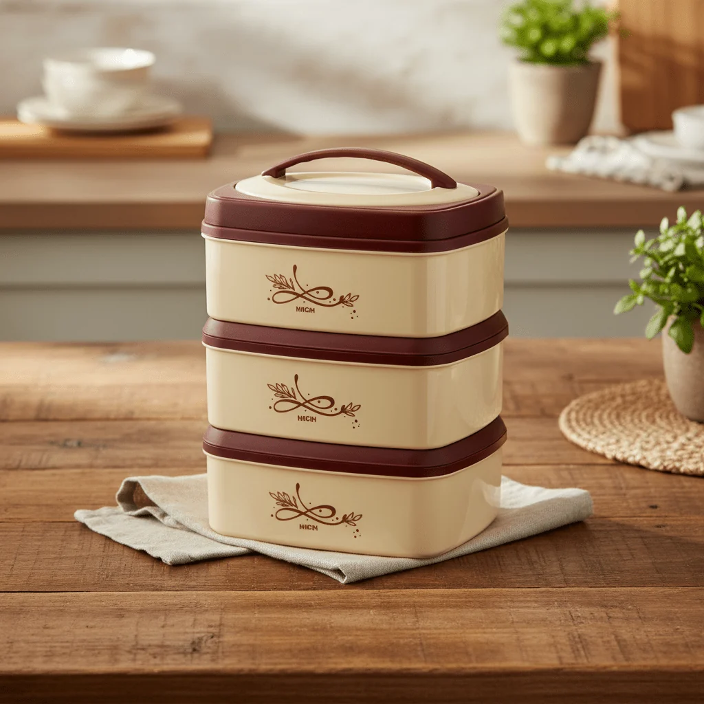 Milton Travel Mate 3-Tier Insulated Casserole Set, 4.5L Total (Assorted Colors) — image 2