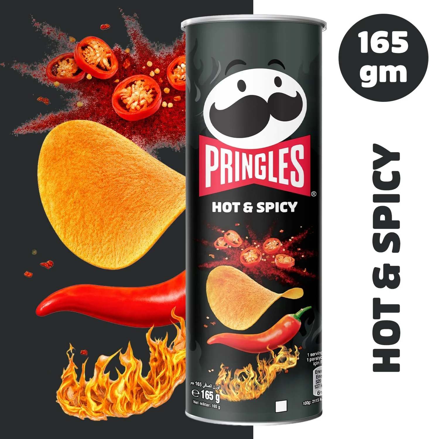 Pringles بنكهة Hot & Spicy - رقائق بطاطس - 165gm — image 4