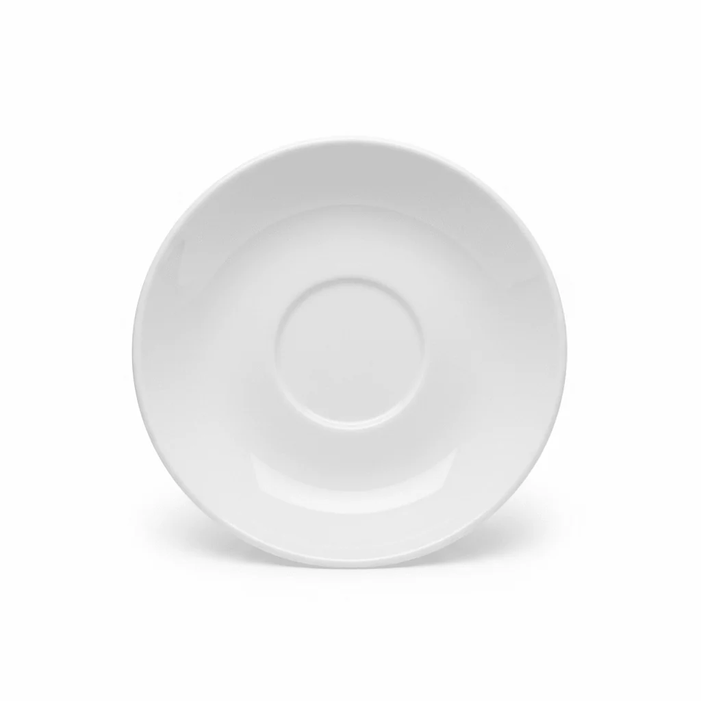 Porceletta White Ceramic Cup & Saucer Set — 80ml — image 4