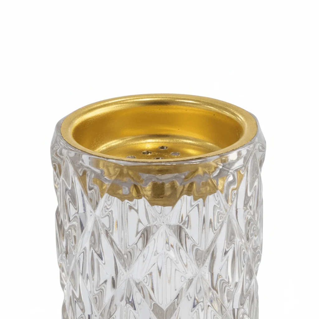 Crystal Diamond-Cut Glass Incense Burner - 14cm — image 2
