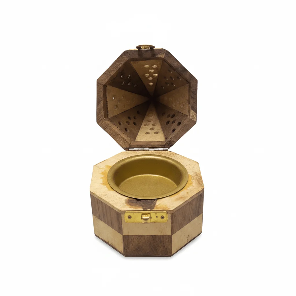 Wooden Pyramid Incense Burner Box - 15×9 cm — image 3