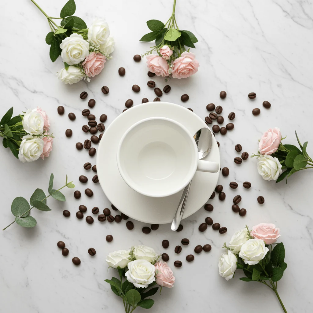 Porceletta White Ceramic Cup & Saucer Set — 200ml — image 4