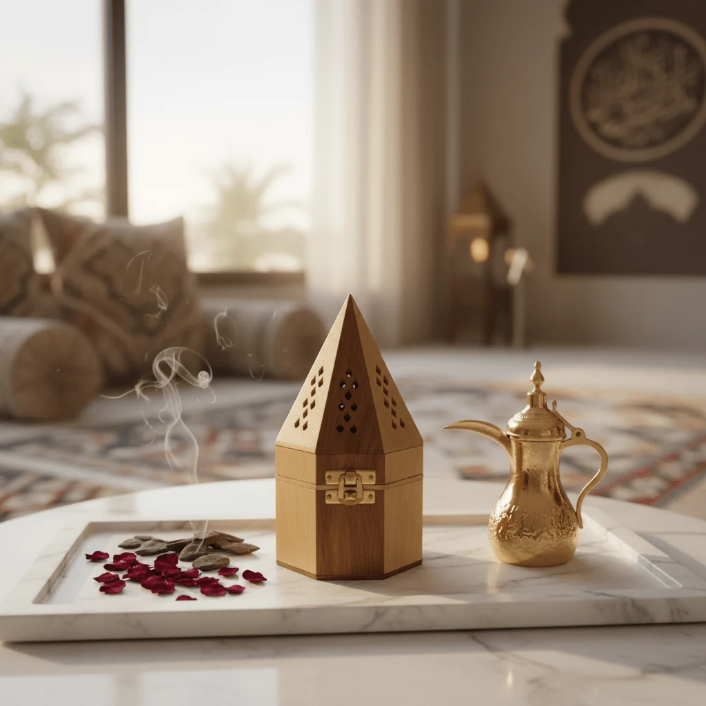 Wooden Pyramid Incense Burner Box - 18×10 cm — image 3