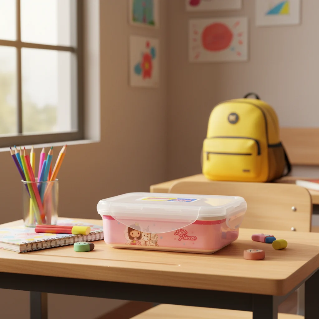 Servewell Pink Little Princess Melamine Lunch Box – 400ml — image 3