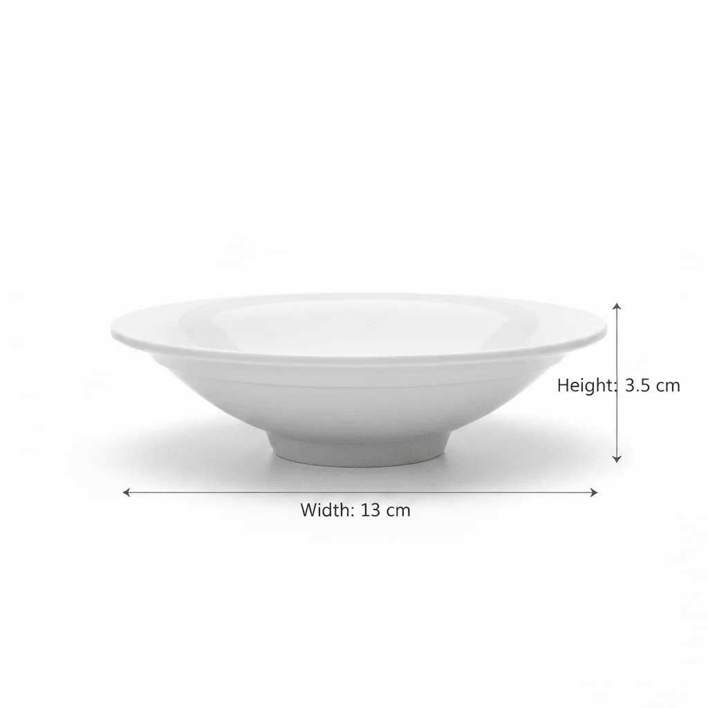 Dynasty Melamine Round Bowl – White – 13*3.5 cm — image 2