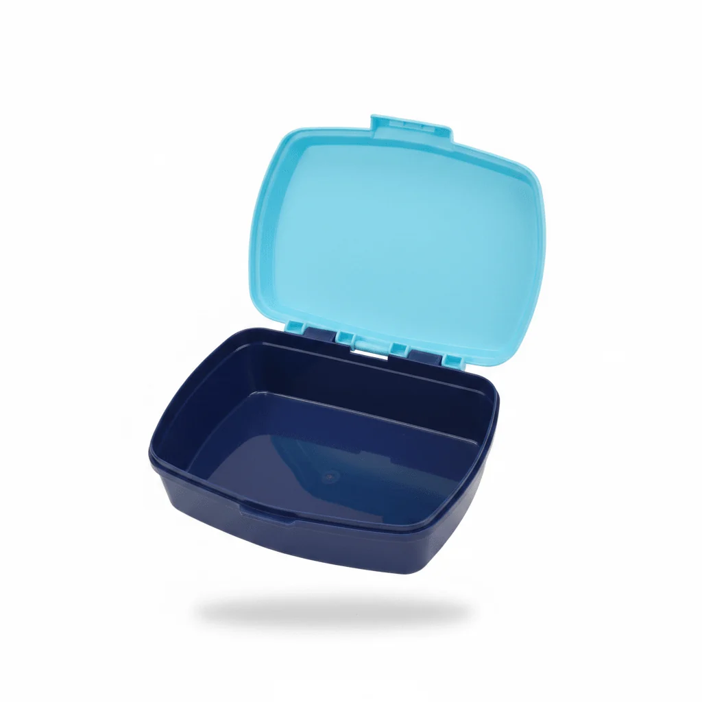 Stor Disney Stitch & Angel Plastic Lunch Box with Fork - 17×13cm — image 2