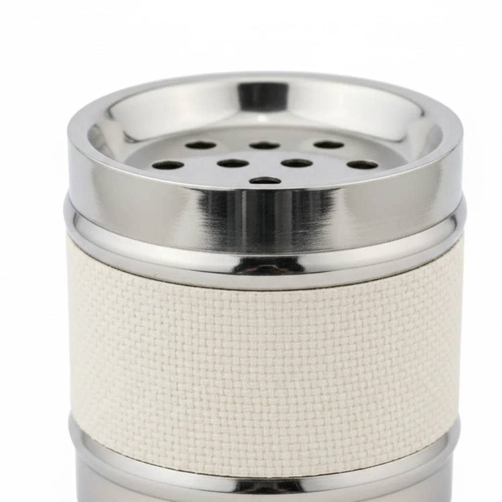 Silver & Cream Steel Incense Burner — 15cm — image 2