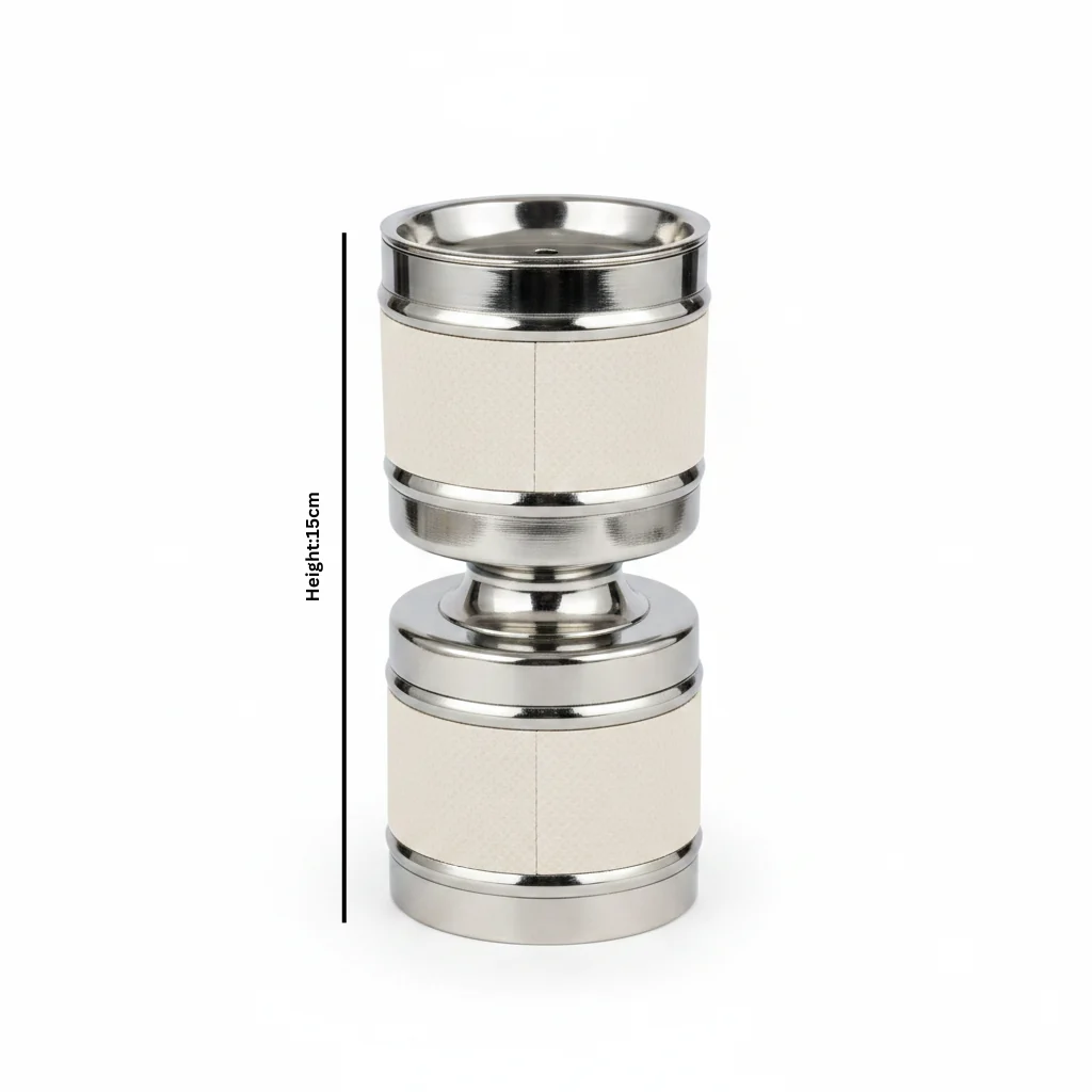 Silver & Cream Steel Incense Burner — 15cm — image 5