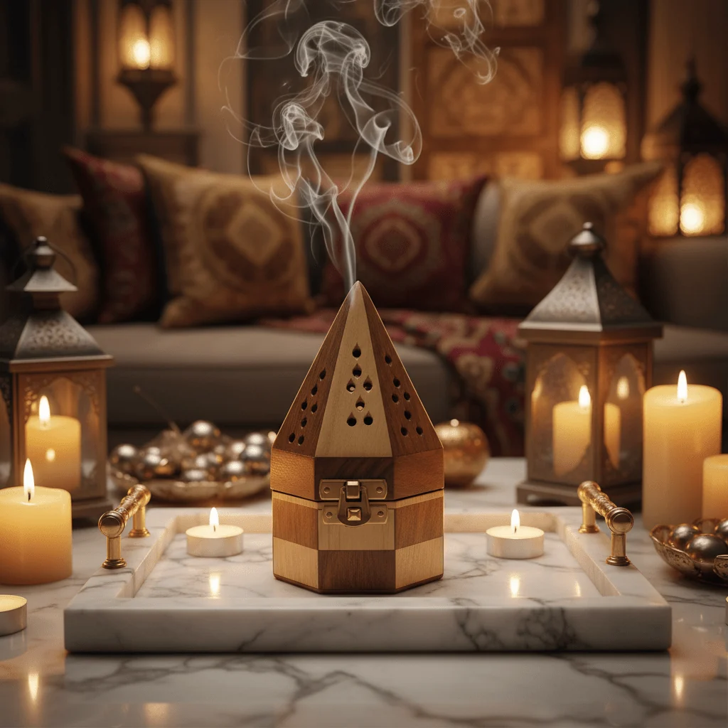 Wooden Pyramid Incense Burner Box - 15×9 cm — image 4