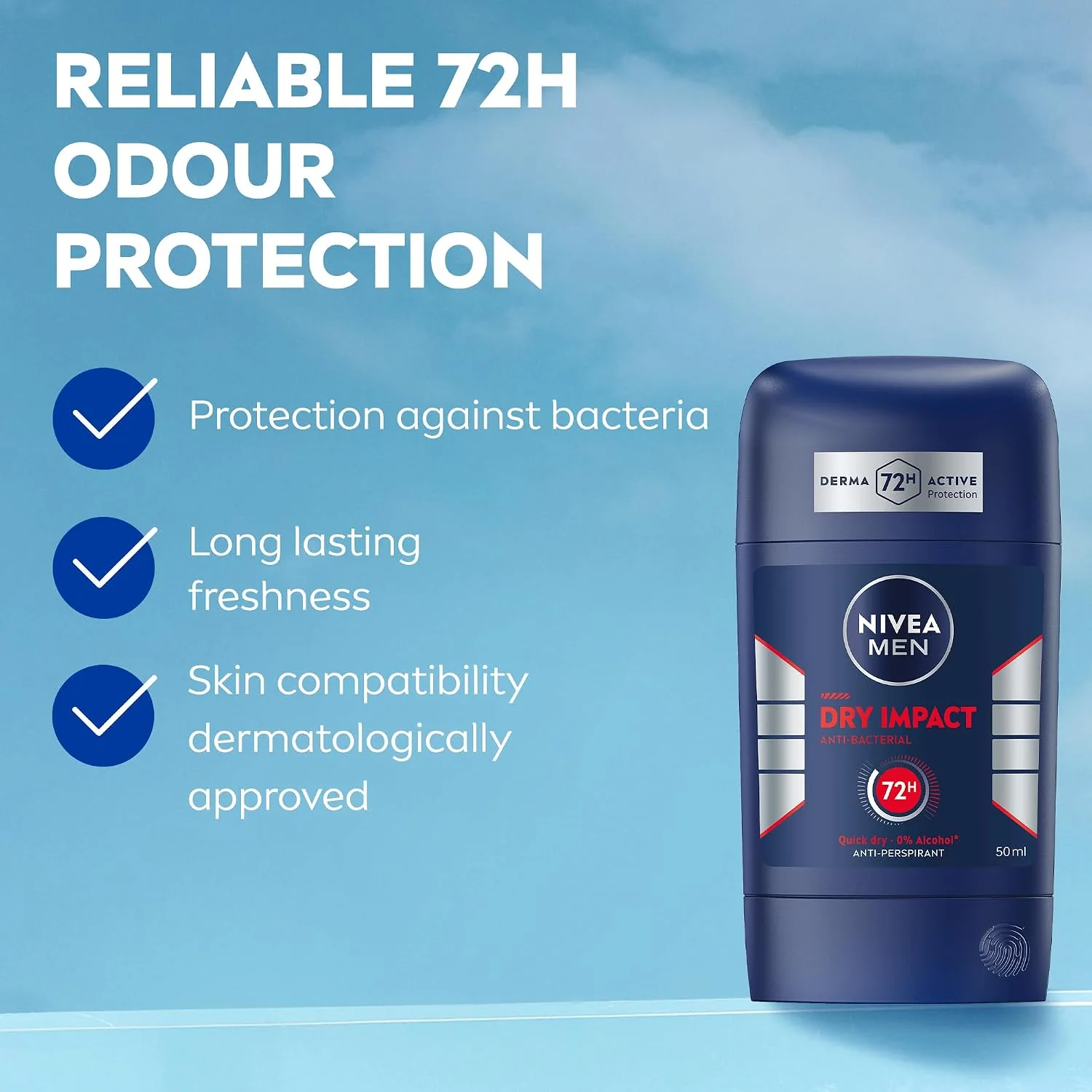 Nivea Men Dry Impact Anti-Perspirant Stick 50ml — image 2