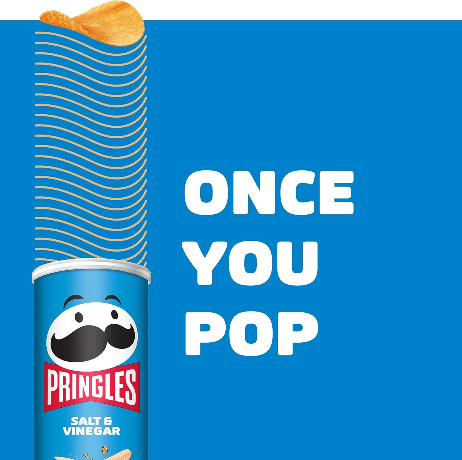 Pringles بنكهة الملح والخل - رقائق بطاطس - 165gm — image 5