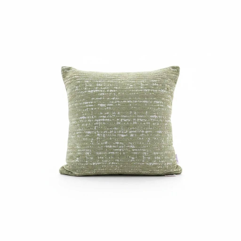 Evlen Soft Decorative Cushion - 40×40 cm - Sage Green / Light Blue / Black / Cream — image 1