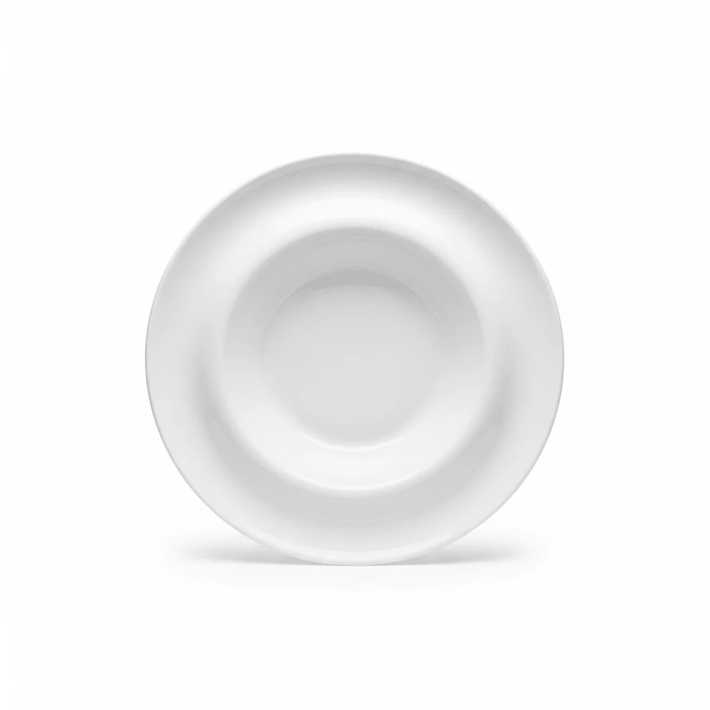 طبق شوربة دائري بورسلان أبيض من Wilmax - 9 إنش — image 1
