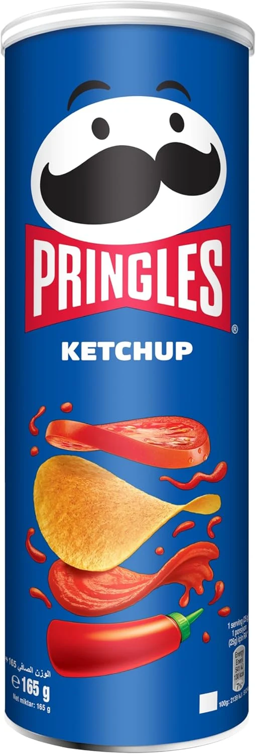 Pringles بنكهة الكاتشب - رقائق بطاطس - 165gm — image 1