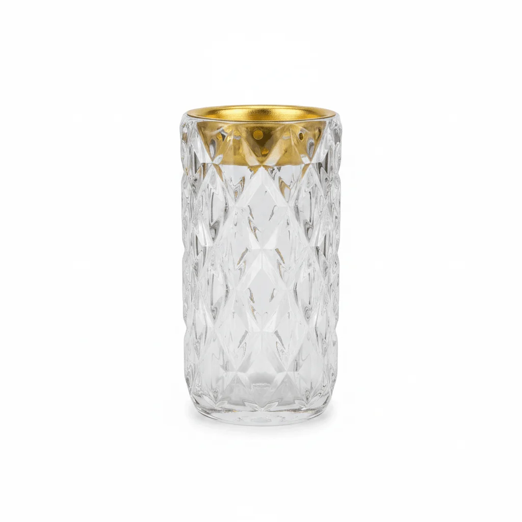 Crystal Diamond-Cut Glass Incense Burner - 14cm — image 1