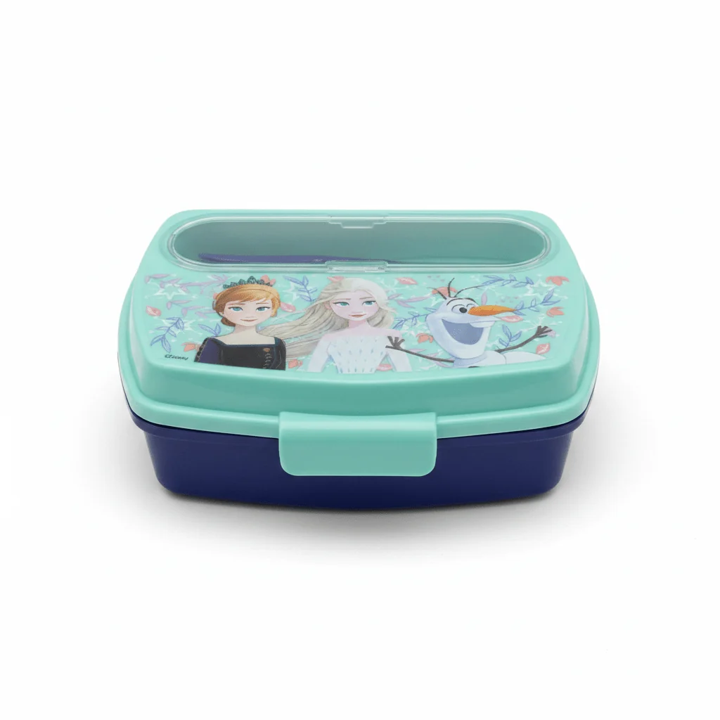 Stor Disney Teal & Navy Blue Frozen Plastic Lunch Box -  17×13 cm — image 1