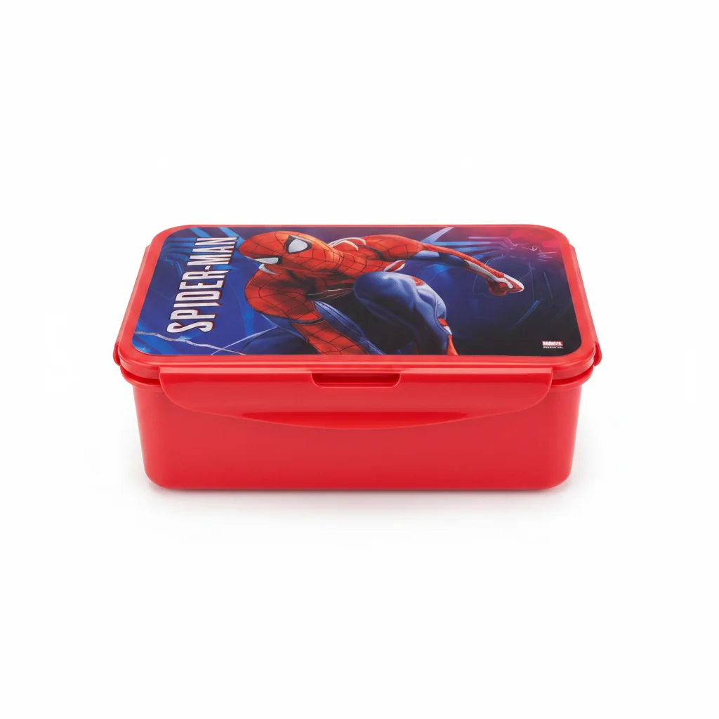 Spider-Man Red Plastic Kids Lunch Box - 20×14 cm — image 1