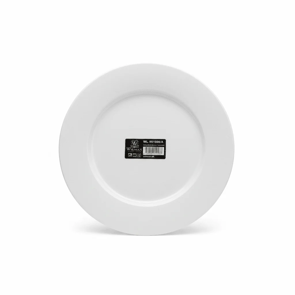Wilmax Round White Porcelain Dinner Plate - 10 Inch — image 1