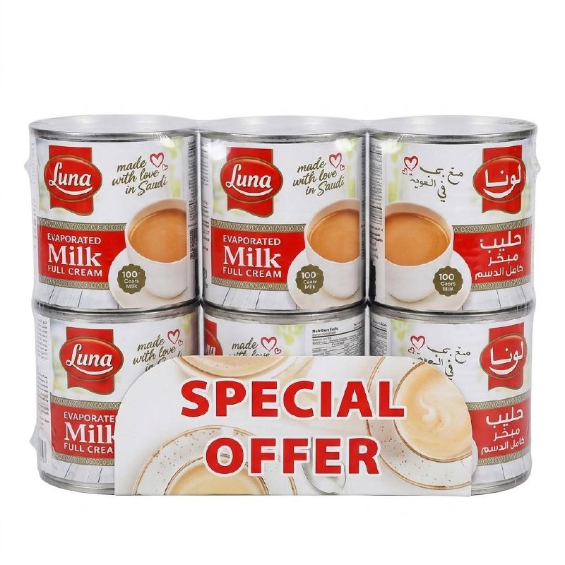 Luna Evaporated Milk Full Cream 6 x 170g — image 1