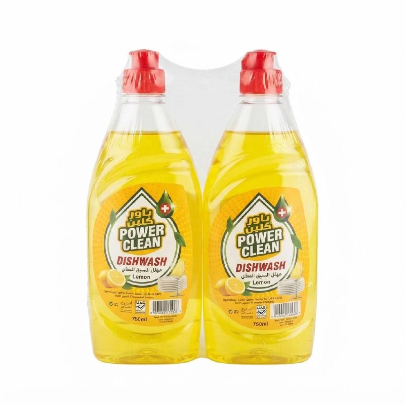 Power Clean Dishwash Lemon 2 x 750ml — image 1
