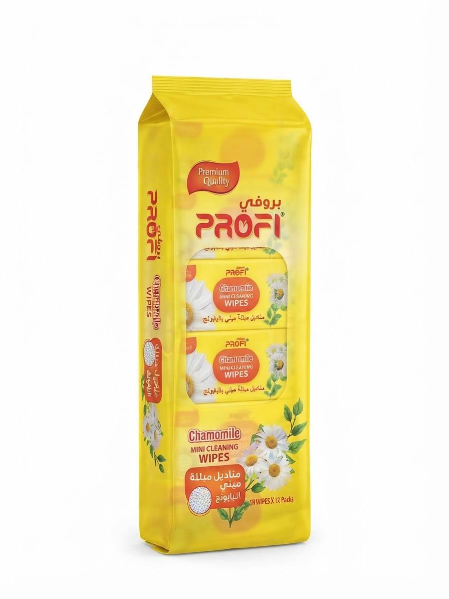Profi Chamomile Mini Cleaning Wipes 10 Wipes x 12 Packs — image 1