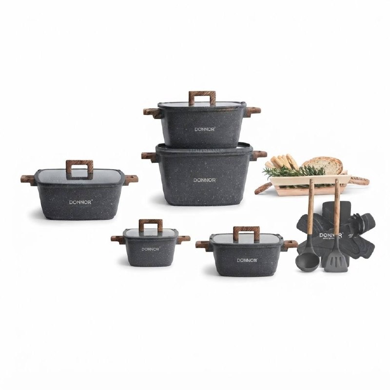 Donnor Crest Non-Stick Cookware Set 15 Pcs — image 1
