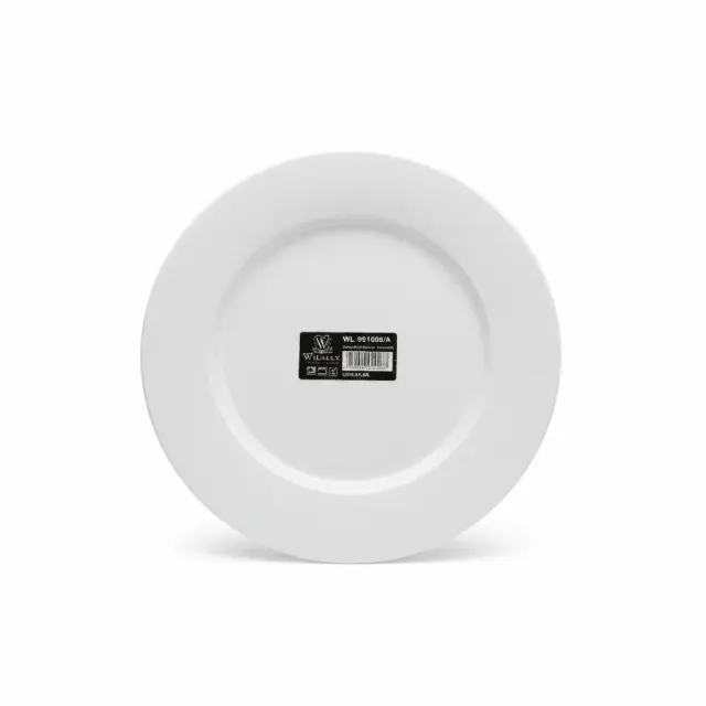 Wilmax Round White Porcelain Dinner Plate - 10 Inch