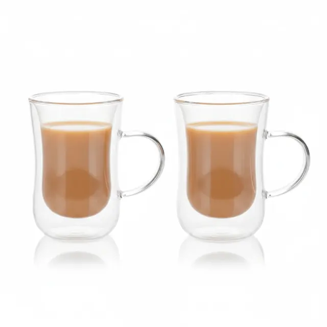 Cuisine Art Double Wall Glass Cups 100ml | Set of 2