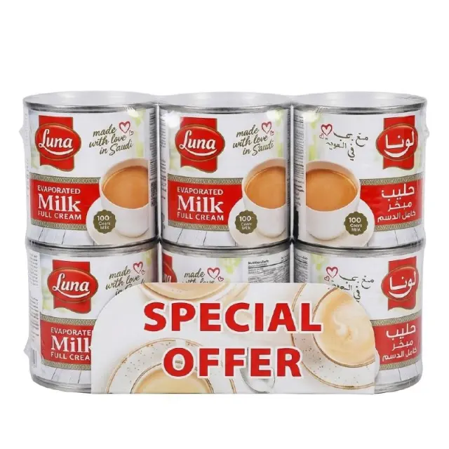 Luna Evaporated Milk Full Cream 6 x 170g
