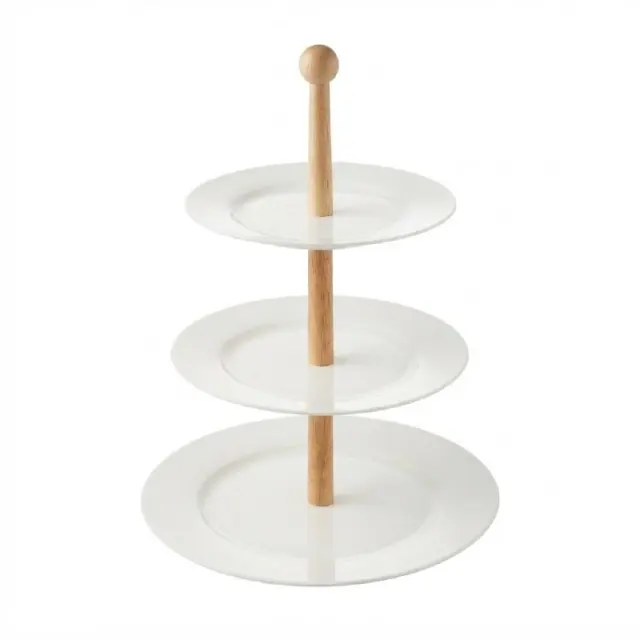 Ceramic 3-Tier Serving Plate Stand