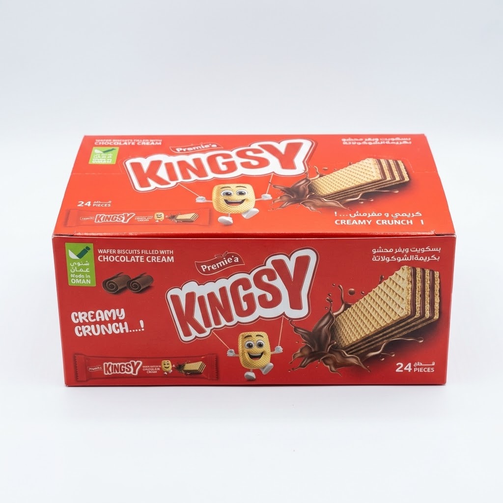 Premie'a Kingsy Creamy Crunch Chocolate Cream Wafer Biscuits (24 Pieces) — image 1