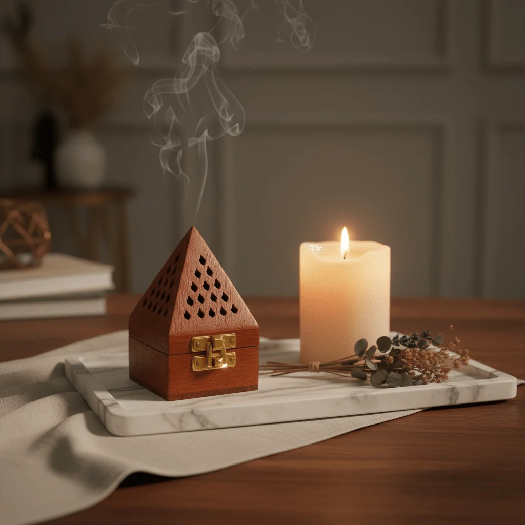 Wooden Incense Burner Box  - 11×7 cm — image 3
