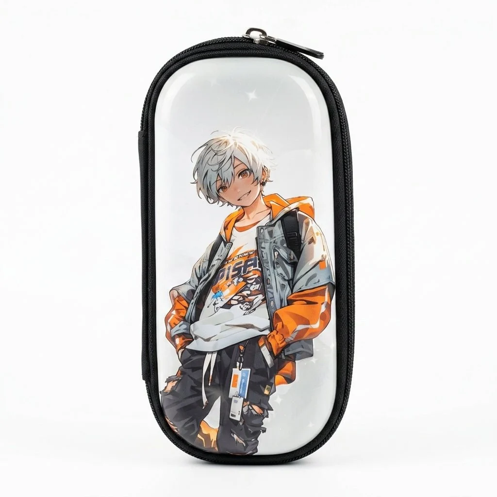 Kanari 3-Piece Anime Trolley School Bag Set – 16 Inch Trolley Backpack + Lunch Bag + Pencil Pouch — image 2