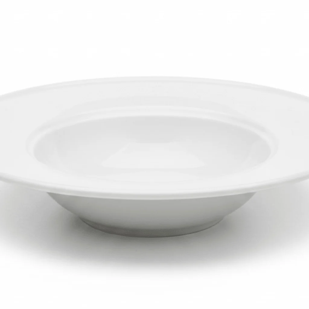 Wilmax Round White Porcelain Deep Plate -  9 Inch — image 2