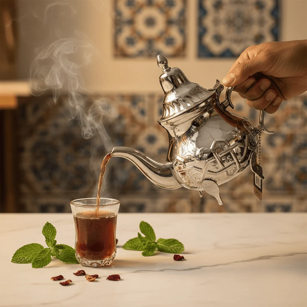 Afco Silver Stainless Steel Arabic Teapot with Decorative Legs | Ornate Engraved Design | 600ml | — image 3