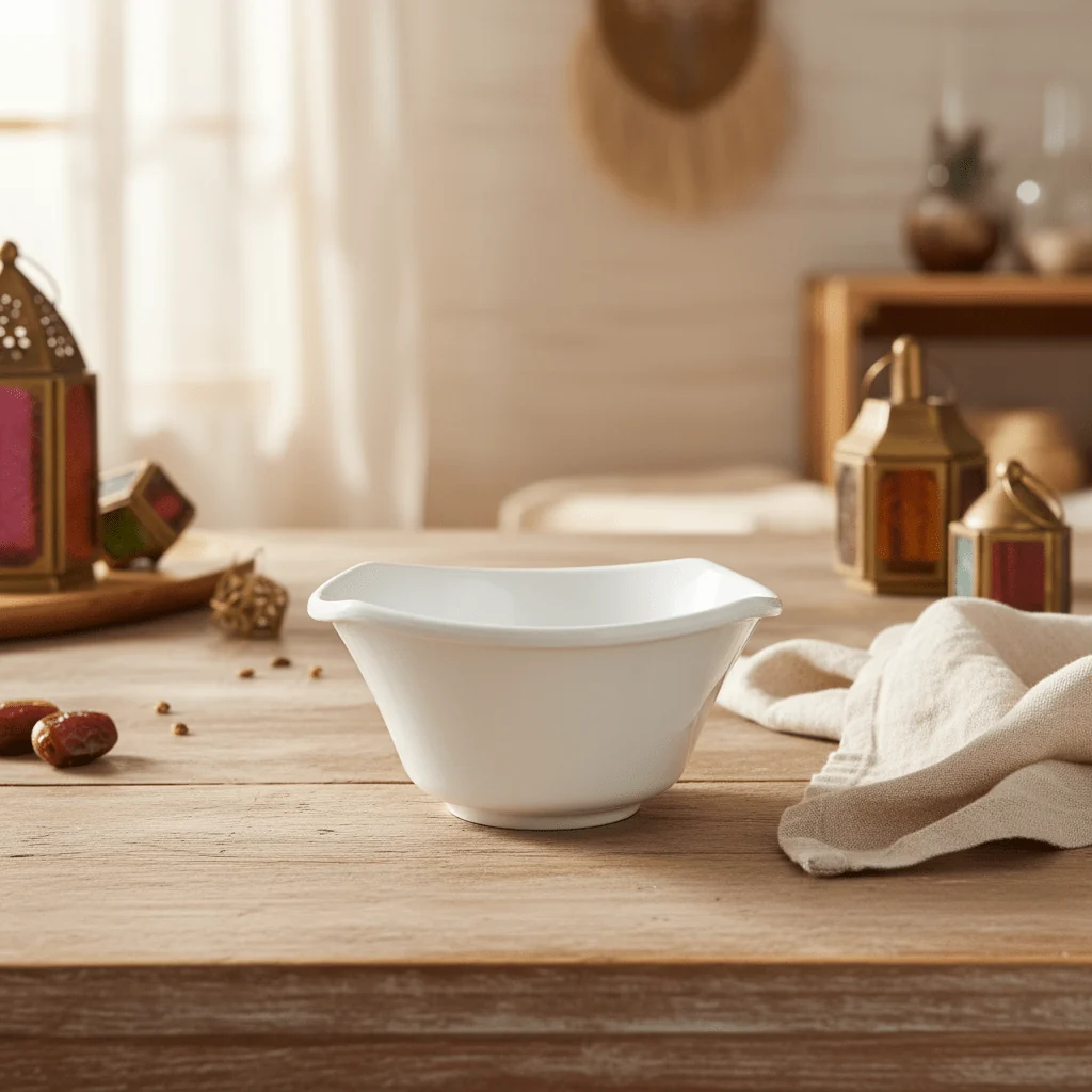 Dynasty Melamine Square Bowl – White – 11×5 cm — image 5