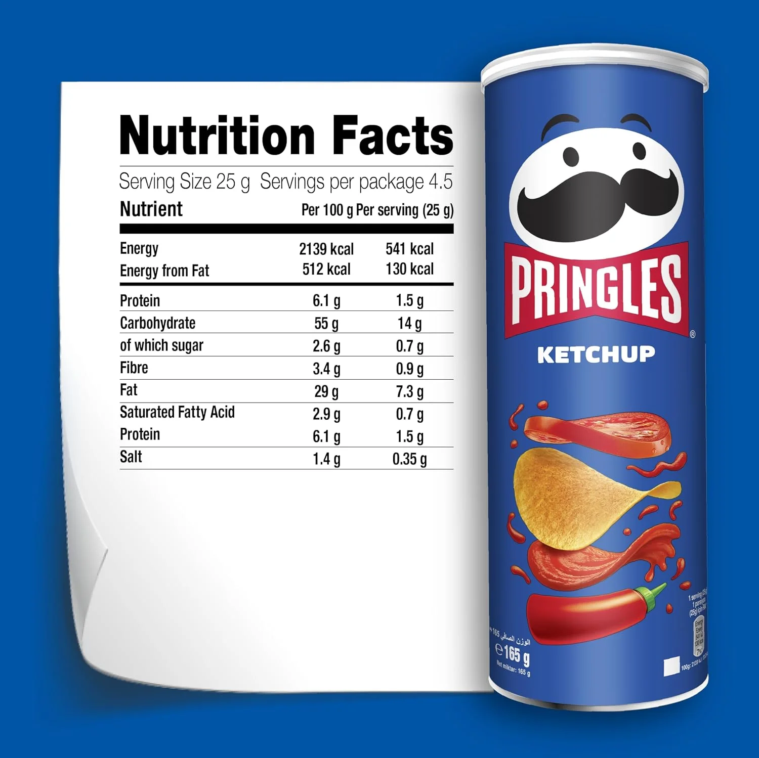 Pringles Ketchup Flavour - Potato Chips - 165gm — image 2