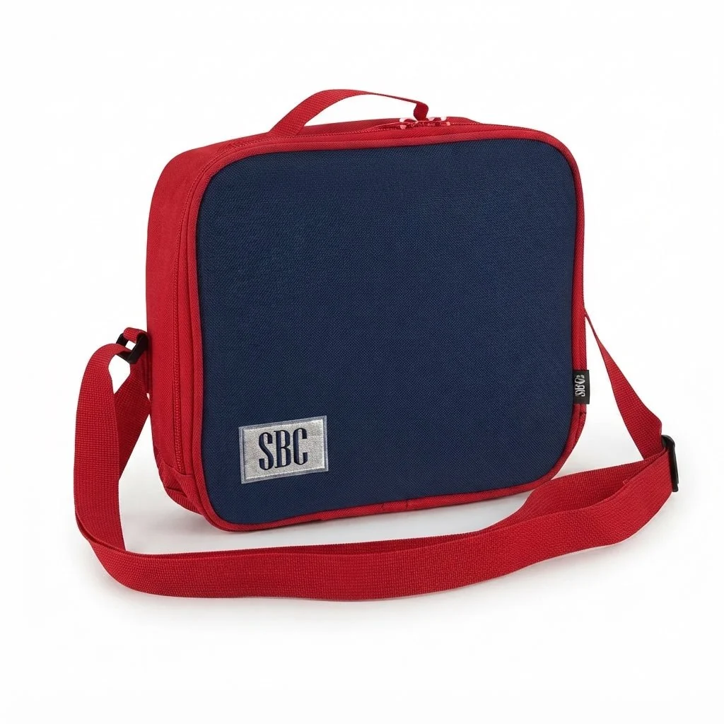 SBC Luxury 4-in-1 School Backpack Set 17" – Navy Blue & Red (Backpack + Lunch Bag + Water Bottle + Pencil Case) — image 4