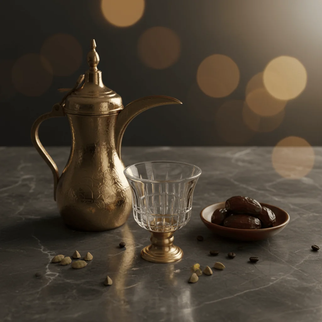 Crystal & Gold Footed Cawa Cup Set — 6 Pieces | 80ml | Premium Arabic Coffee Glasses — image 3